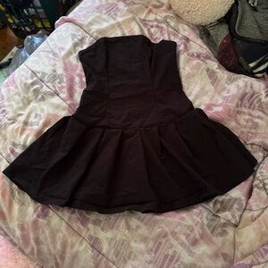 SHEIN Black Strapless Dress